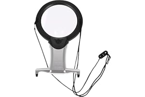 Neez Lente Ingrandimento Con LED Luce - Professionale Portatile d'ingrandimento Regolabili Con Supporto Da Scrivania & Cavo Per Lettura, Orologiaio, Estetista, Ricamo