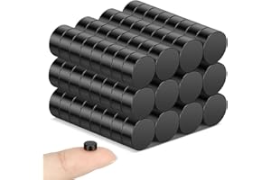 Wukong Nero Magneti al neodimio, 6x3mm - 100 pezzi Piccole Calamita Extra Forti Mini Magnet per Frigo, Lavagne, Artigianato, Mappe, Decorazioni