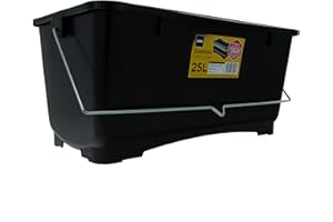 CORAL LLC Coral 73323 Essentials Plastic Paint Scuttle Container with Metal Handle, Black, 25 Litre