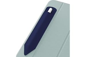 Qreninv Custodia per Pencil Compatibile con Apple Pencil 1/2 e Altri Stili, Tasca Elastica per Proteggere e Conservare con Funzione di Attaccamento, Fissabile sulla Custodia Tablet(Blu)