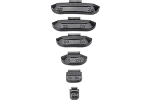 HASKYY Lot de 225 masses d'équilibrage pour jantes en acier Noir 5-30 g