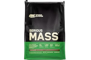 Optimum Nutrition Serious Mass Proteína para Ganar Peso, Sabor Chocolate, 5.45kg, 16 Servicios