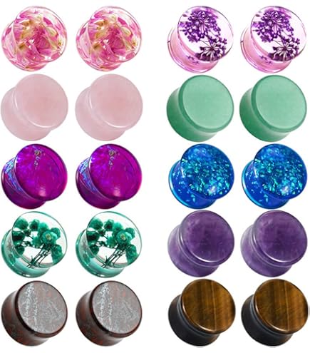 Fly Style Ohr-Plug Silikon Mit Kristall Strass - Bunte Flesh Tunnel 6-20mm