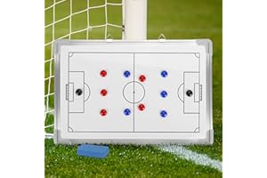 ‎ALEAWOL aleawol Taktiktafel Fußball, Doppelseitige Fussball Taktiktafel mit Rahmen aus Aluminiumlegierung, Trainertafel Fussball Coach Board (45x30,5cm)