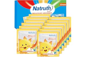 NATRUTH 12-PACK Moisture Absorber Bags, Dehumidifier Bags for Wardrobe,Drawers Cupboards,Caravan,suitcases,Eliminates Odors,Dehumidifier Bags for Small spaces
