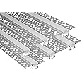 Besseto Plaster-in LED Profile 6 Pack 3.3ft/1m,Spots Free Trimless Plaster Drywall Aluminum LED Profile Channel with Milky Diffuser and End Caps
