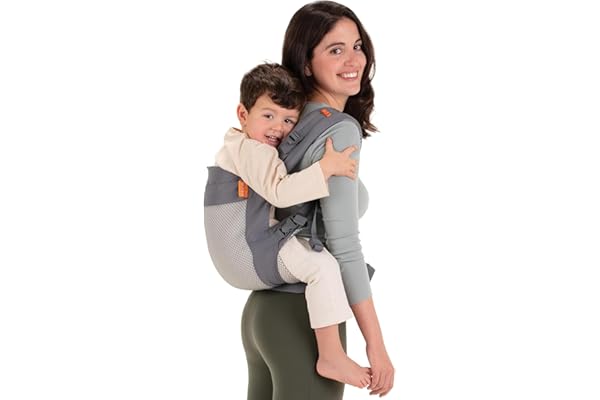 Beco Toddler Porte-enfant avec Assise Extralarge - Porte-enfant 100% Polyester Maille Performance 3D Léger et Respirant - Portage Avant et Arrière - Pour les enfants âgés de 24 à 48 mois