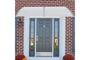 YJIIJY Pensilina Tettoia per Porta, in Alluminio, Tenda da Veranda Pensilina, per Porta o Finestra per Esterno, Disponibili in Diverse Misure (100 x 300 CM)