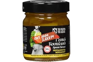 To Filema Tis Lelas Handgemachte Bergamotte in Sirup OHNE ZUCKERZUERSATZ, 2er Pack x 240g (Ingesamt: 480g)