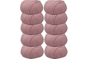 DELFINO WOLL DOLOMITI Tiglio 10 Gomitoli Lana Merinos 50g - Disponibile in più Colori e Spessori - Filato Colore Rosa Chiaro (746) - 85% Lana Merinos, 15% Microfibra - 100% Made in Italy (746)