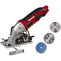 Einhell Mini-Handkreissägen Set TC-CS 860 (450 W, max. 23 mm, Sägeblatt Ø 85 mm, Absaugadapter, Parallelanschlag, 2…