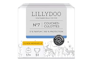 Couches-culottes LILLYDOO, Taille 7 (17+kg), Lot de 3 x 17 couches-culottes (51 couches) (FSC Mix)