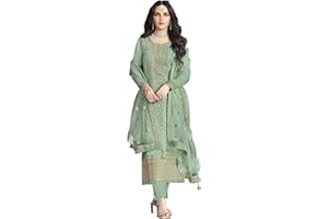 ARTZIYA FASHION ArtZiya Indianer/Pakistanische Damen Salwar Kameez Readytowear Designer Jacquard Seide bestickt gerade Hosenanzug 2660