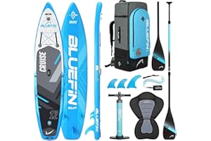 BLUEFIN SUP Bluefin Cruise Premium Stand Up Paddle Set | Paddleboard Inflable para Adultos | Paquete Sup con Mochila, Paleta de Fibra de Vidrio y Bomba | Garantía de 5 Años