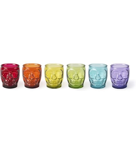 Excelsa Portofino Set 6 Bicchieri, Bianco/Nero/Grigio, 30 Cl., Vetro Soffiato