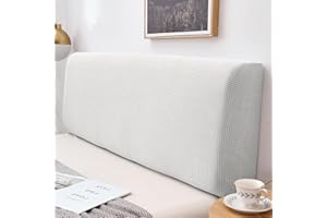 ‎YIDAXING Yidaxing Bett Kopfteil Bezug/Überzug, Bettkopfteil Hussen Strecken Bett Kopfteilbezug Dehnbar Waschbar Verdicken All-Inclusive Staubdicht Bett Kopfteil Überzug für Bett Kopf(180-200cm,Hellgrau)