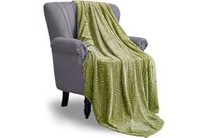 SOCHOW Uragiri Coperta Plaid in Pile di Flanella, Coperta da Letto in Peluche Leggera Super Morbida e Accogliente, Verde Avocado 228 x 228 cm