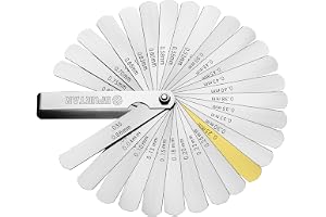 Spurtar 32 blad känselmätare 0,04-0,88 mm (0,0015-0,035'') skjutmåttssats