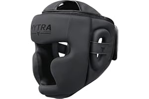 MYTRA FUSION Casque de Boxe pour Hommes & Femmes — Sparring Visage Complet avec Protection Joue, Front et Oreilles, Ajustable pour MMA, Muay Thai & Kickboxing