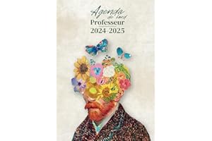 Agenda Professeur 2024-2025 : 1 semaine sur 2 pages | Format A4 | Carnet de Bord et Agenda Enseignant Complet | Semainier | Planification + Relevés de Notes + Conseils de classe