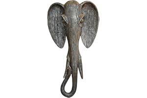 Design Toscano QS91812 Elephant Animal Mask of the Savannah Wall Decor Sculpture, Polyresin, Full Colour, 42 cm