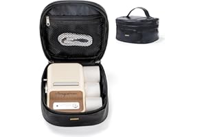 ‎NIIMBOT NIIMBOT Tragetasche kompatibel mit B1 B21 B21Pro B3S Etikettendrucker, Elektronik Organizer Tasche Etui Reise Organisation für Etikettendrucker, Etikettenrolle, und USB-Kabel (nur Box), Schwarz