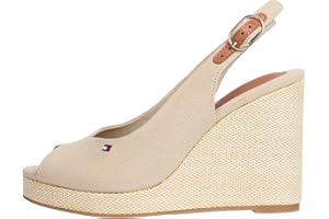 Tommy Hilfiger Flag High Wedge Espad Slingback Fw0fw08597, Espadrillas Zeppa Donna