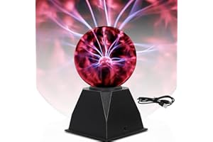 ‎DELIPOP DELIPOP Magische Plasmakugel, 5 Zoll Leucht Ball Elektrostatische Kugel Berührungsempfindliche Blitzkugel, Physik Blitzlicht Plasmalampe, Globe Sphere Light