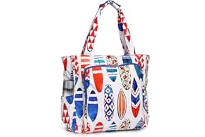 CHASE CHIC Bolsa de Playa Grande para Mujer, ChaseChic Impermeable y a Prueba de Arena Floral Bolso de Piscina, Bolso de Hombro con Cremallera de Moda para Viajes, Gimnasio, Natación y Vacaciones en la Playa