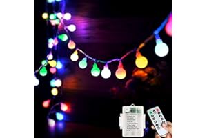 Knayis Fairy Lights Battery Operated,7M/23FT 60LEDs String Lights Waterproof, with 8 Modes Remote Control Fairy Lights for Indoor/Outdoor, Party, Christmas Decorations (Multi-Coloured)