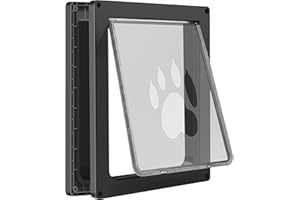 CEESC Porta per cani grande per animali domestici fino a 45 kg, resistente alle intemperie per cani e gatti, pannello di chiusura a scatto incluso, adatto per porte o pareti interne ed esterne, grande