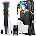 RGB LED Light Strip for PS5/PS5 Slim/PS5 Pro with 8 Colors Music Sync Round, Mcbazel LED Light DIY Decoration Accessories for Playstation 5 /PS5 Slim/PS5 Pro Console