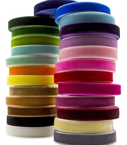PATIKIL Samtband Armee-Grün – 0,35" X 2,18 Yards, Einseitig Flauschig Für DIY & Dekoration