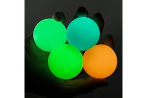 Luminous Sticky Balls, 4Pcs Glowing Balls, Ceiling Balls Glow in The Dark, Balls for Kids and Adults, Sticky Balls, to The Wall and Roof, Party Favors, Party Supplies for Relax