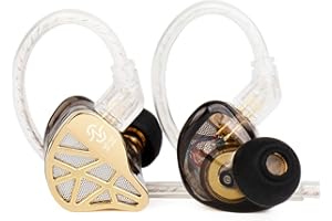 keephifi CCZ MC04 In Ear Monitor, Cuffie In Ear con spinotto 3.5mm staccabile cavo in OFC placcato argento, Auricolari Gaming con driver ibrido 10mm 1DD+1BA, IEM a latenza zero per cantanti e DJ