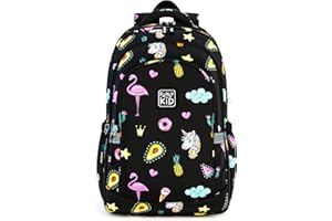 FunlyKid Schulrucksack für Mädchen – ultraleicht Schulranzen mit Brustgurt, Rucksack für Schule ab der 1. Klasse, Reflektierende Elemente, Wasserdicht Backpack, Geschenke fur Kinder und Teenager.