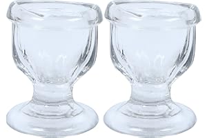 WHOLELIFEOBJECTS Gobelet en verre pour lavage oculaire avec design technique pour s'adapter aux yeux pour un nettoyage efficace des yeux – Bord en forme d'œil, ajustement parfait Lot de 2 (transparent)