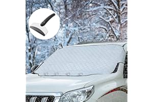 BITOYO Copri Parabrezza per Auto Inverno, Copertura Parabrezza Auto con 4 Magneti Incorporati, Telo Parabrezza Antighiaccio Protezione Parabrezza Telo per Auto Contro Sole, Raggi UV, Neve, Ghiaccio, Gelo