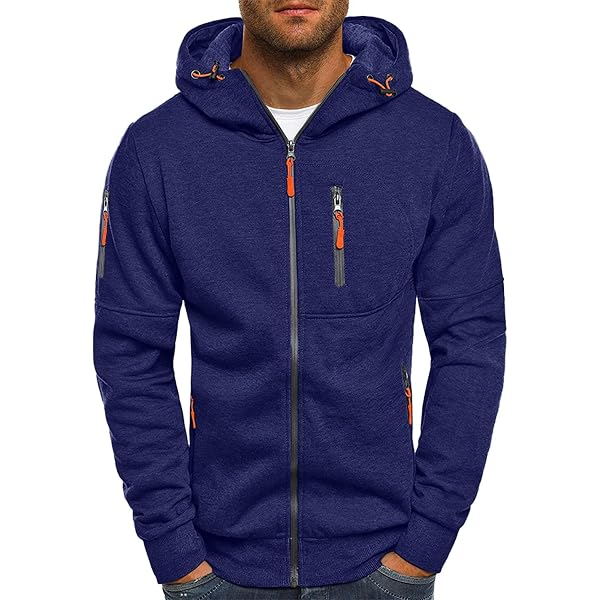 Générique Sweat Homme à Capuche Zippé Hiver Chaud Veste Sport DéContracté Léger Respirant Hoodie Générique Sweat Homme à Capuche Zippé Hiver Chaud Veste Sport DéContracté Léger Respirant Hoodie