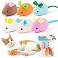 Woofy Cat Toy - 6 Pieces Cats Mouse Plush Cat Toys Realistic Cute Kitten Mice Filled Catnip for Cat