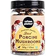 Urban Platter Dried Italian Porcini Mushrooms, 50g [All Natural, Sun-Dried, Funghi Porcini Secchi]