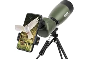 NEYLANG Spotting Scope, HD Waterproof Spotting Scope with Tripod, Carrying Bag and Smartphone Adapter for Bird Watching Safari Sightseeing Stargazing Archery Camping Wildlife Scenery