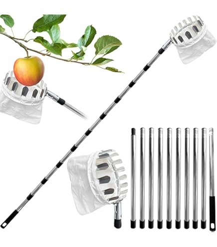 Pince à Fruits Télescopique Avec Perche Réglable De 3 M