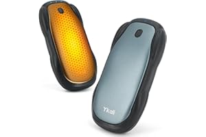 YKALL Hand Warmers Rechargeable 2-Pack, 6000mAh Electric Portable Pocket Heater, 22Hrs Long Heating Electric Handwarmers, 3 Levels Heat, Great for Outdoors, Hunting, Golf, Camping, Warm Gifts