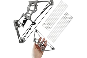 ELKRICH Mini Archery Bow Set Mini Compound Bow and Arrows Set Right/Left Hand for Target Shooting Hunting Games