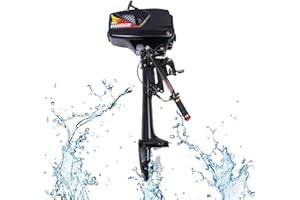 DAIJIUBU Motore Esterno a Benzina per Barche, Raffreddamento ad Acqua, Fuoribordo (2 Tempi, 3,6 CV)