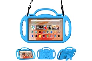 Étui de protection Sonlaryin pour tablette Fire HD 10, pour enfants (13e/11e génération, 2023/2021), léger, résistant aux chocs, avec bandoulière, support pour tablette Fire Sonlaryin 10 Kids & Kids