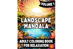 Clever Crafted Landscape Mandala: Adult Coloring Book for Relaxation, Anxiety, Mindfulness, and Stress Relief (Volume 1)