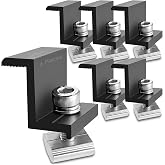 Isrcivcs 6 Pieces Aluminum Z Solar Module Bracket, 30 mm Solar Panel Edge Clamp Brackets with Nuts and Screws, for Motorhomes