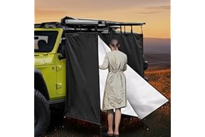 BSTECIAR Tienda Ducha, Oxford Impermeable Tienda De CampañA Coche, Resistente Al Desgarro Vestidor Portatil, Aluminio Refugios De Privacidad, Instalado En Baca Coche Universal